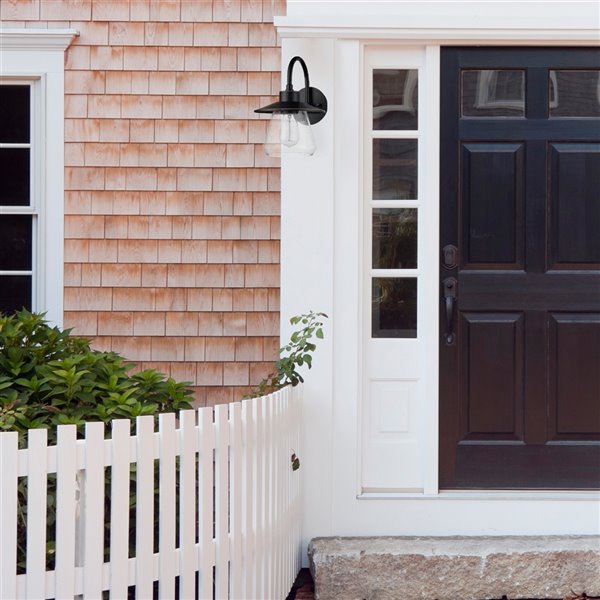 Globe Electric Nate 11.72-in H Oil Rubbed Brown Hardwired Medium Base (E-26) Outdoor Wall Light