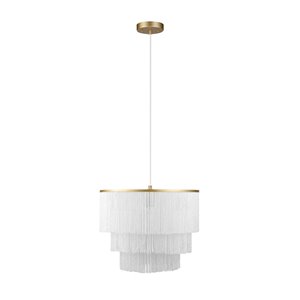 Novogratz X Globe Electric Janis Matte Gold Glam Oval Standard Medium (10-22 Inches) Pendant Light