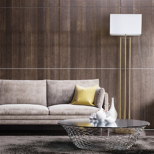 Novogratz X Globe Electric Soho 62-in Matte Gold Standard Floor Lamp