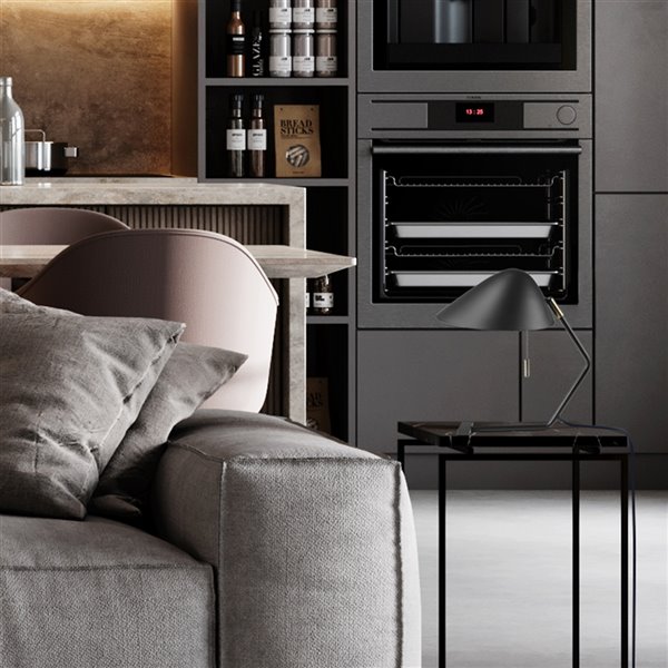 Globe Electric Belgrove 15-in Matte Black Pull-chain Standard Desk Lamp with Metal Shade