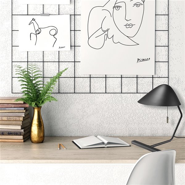 Globe Electric Belgrove 15-in Matte Black Pull-chain Standard Desk Lamp with Metal Shade