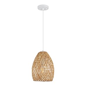 Novogratz X Globe Electric Rio Satin Brown Bohemian/global Oval Standard Medium (10-22 Inches) Pendant Light