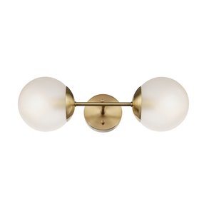 Globe Electric Celestia 19.5-in 2-Light Matte Gold Glam Wall Sconce