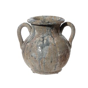 Vase rond en céramique elden avec poignées par IH Casa Decor, 3 po