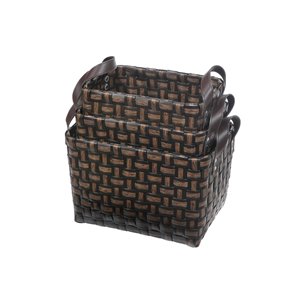 IH Casa Decor Brown Wood Storage Baskets - Brown Wood