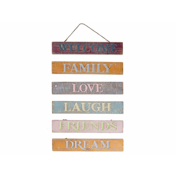 IH Casa Decor 2.75-in H x 15.75-in W Inspirational Wood Signs - Set of 6