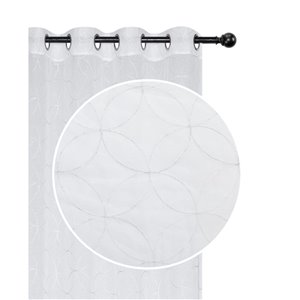 IH Casa Decor 54-in x 84-in White Room Darkening Cordless Panel Shade - Set of 2