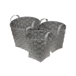 IH CASADECOR Freestanding Mixed Material Decorative Basket (12.5-in X 14-in X 14-in)