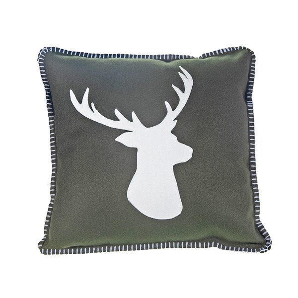 IH Casa Decor 18-in W x 18-in L Square Decorative Pillows with Deer - 2-Piece