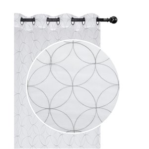 IH Casa Decor 54-in x 84-in Grey Curved Diamond Room Darkening Cordless Panel Shade - Set of 2