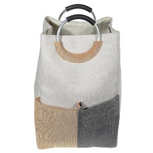 IH CASADECOR Freestanding Mixed Material Laundry Hamper, Dimensions: 22-in X 14-in X 12-in