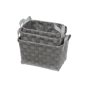IH Casa Decor Grey Wood Storage Baskets