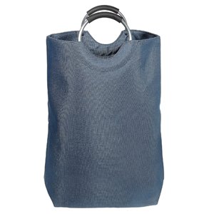 IH CASADECOR 26-in X 23-in X 7.5-in Freestanding Blue Mixed Material Laundry Hamper