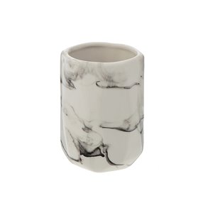 iH casadécor White Marble Tumblers - Set of 2