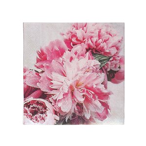 Paquet de 20 serviettes de table à 3 épaisseurs de IH CASADECOR (pivoine) - Ensemble de 6