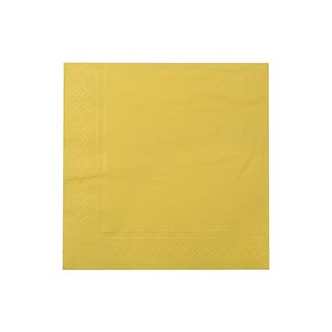 Paquet de 20 serviettes de table à 3 épaisseurs de IH Casa Decor (jaune) - Ensemble de 6