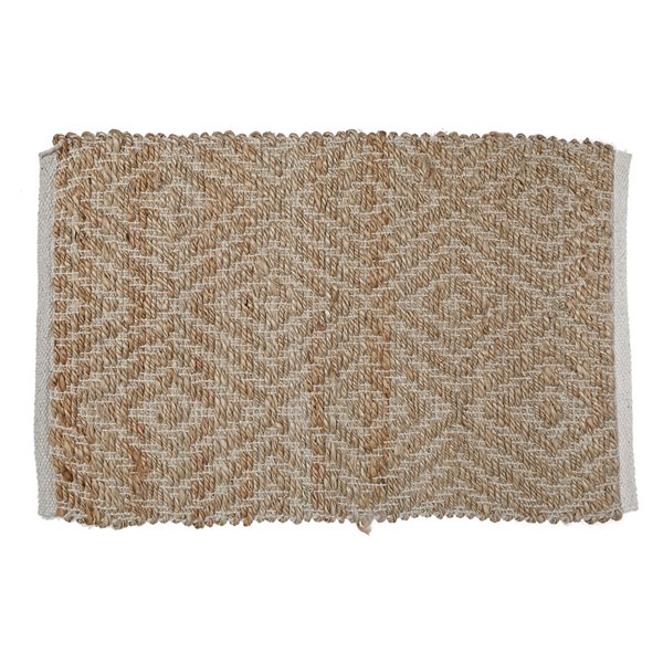 iH casadécor 36-in x 24-in Brown Rectangular Jute Rug