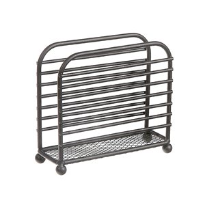 Porte-serviettes sur pied en métal noir de IH CASADECOR