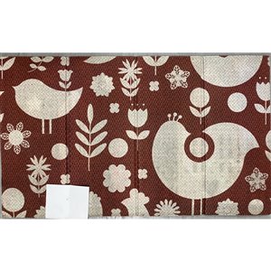 IH Casa Decor Spring Bird 30-in x 18-in Brown Rectangular Rubber Door mat