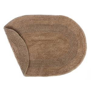 IH Casa Decor Reversible Brown Oval 16-in x 24-in Cotton Bath Mats - Set of 2