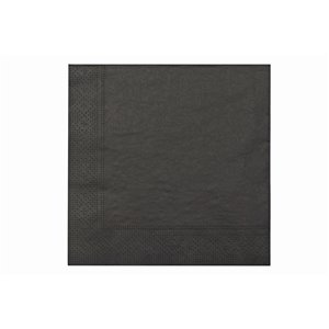 Paquet de 20 serviettes de table à 3 épaisseurs de IH Casa Decor (noir) - Ensemble de 6