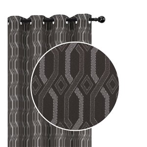 IH Casa Decor 54-in x 84-in Dark Grey Blackout Cordless Panel Shade - Set of 2