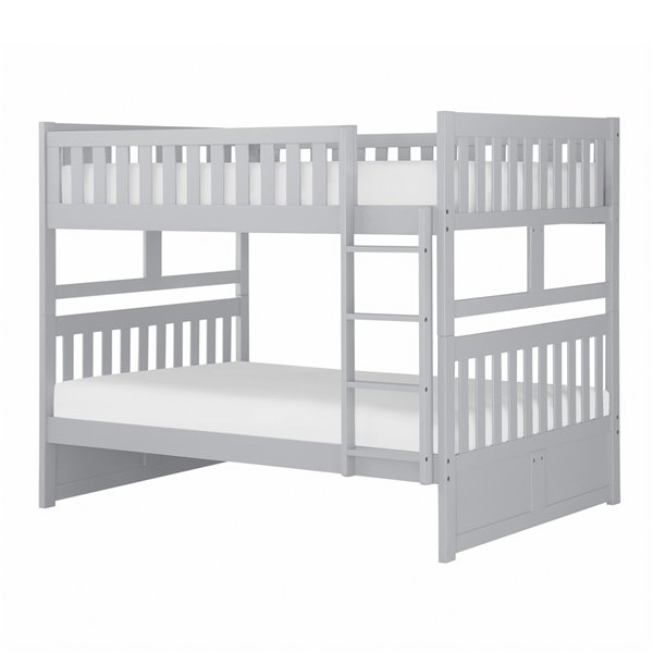 Hometrend Full/Full Bunk Bed Grey