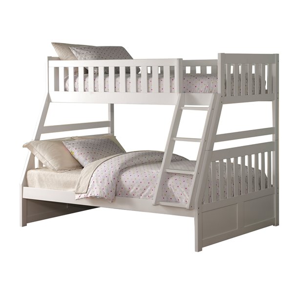 Hometrend Twin Full Bunk Bed White B2053TFW RONA   330853672 MainImage 001 L 