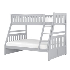 Hometrend Twin/Full Bunk Bed Grey