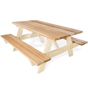 All Things Cedar Rectangle Outdoor Dining Table 70-in x 60-in