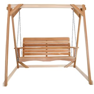 All Things Cedar 2-person Natural Cedar Wood Outdoor Swing