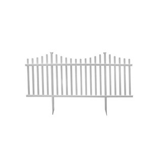 Zippity Outdoor Products Manchester 3.5-ft H x 7.6-ft W White Vinyl Scallop Fence Panels