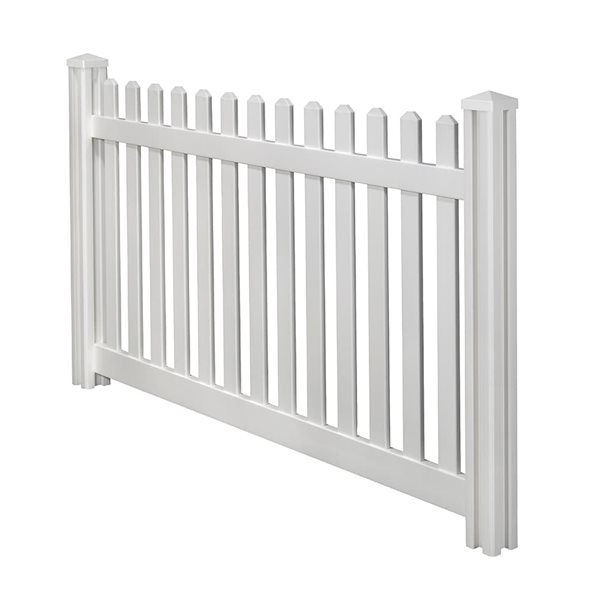 WamBam Fence 48 x 84-in White Vinyl Traditional Fence Panel