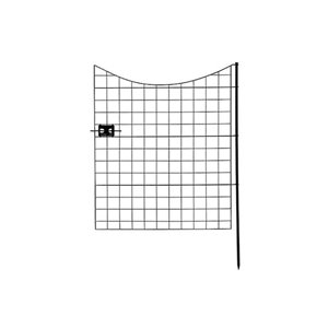 Zippity Outdoor Products 3.4-ft x 3-ft Black Galvanized Steel Scallop Fence Gate