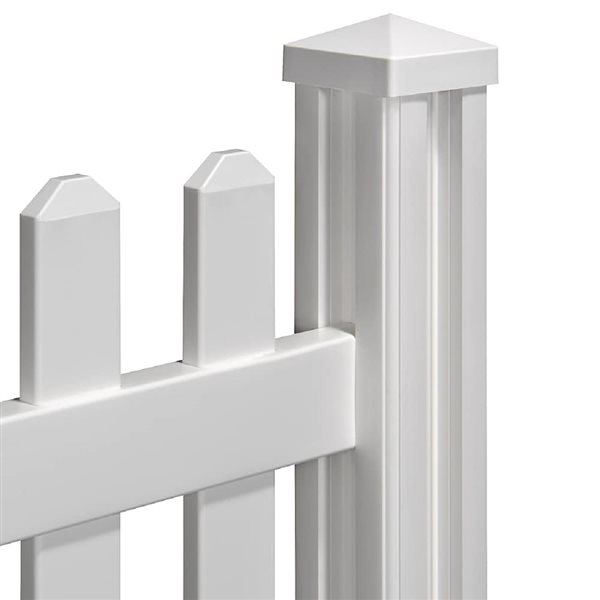 Poteaux de clôture avec capuchon WamBam Fence 72 x 4.5 x 4.5 po vinyle 2/pqt