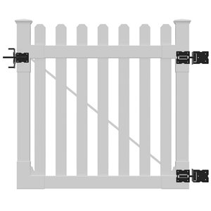 WamBam Fence 48 x 48-in Vinyl Classic Picket Fence Gate with Hardware