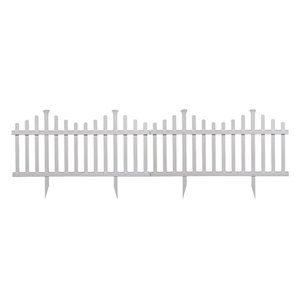 Madison White Vinyl Scallop Standard Fence Panel (30"H x 56.5"W)