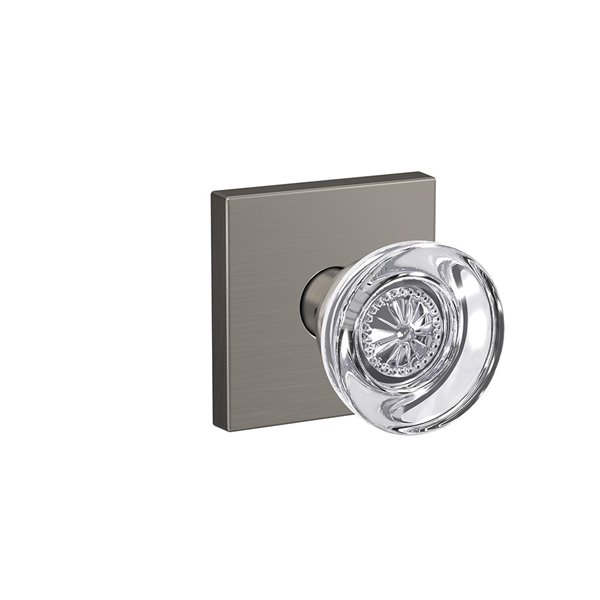 Schlage Custom Hobson Satin Nickel No Deadbolt Combined Door Knob