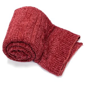 Jeté Gorey par Honolulu Home Fashions en acrylique rouge