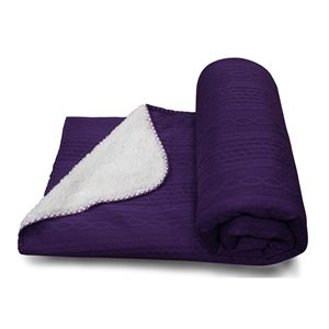 Jeté Piceno par Honolulu Home Fashions en polyester violet