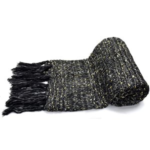 Jeté Tempio par Honolulu Home Fashions noir/or