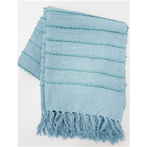 Jeté Longford par Honolulu Home Fashions bleu glacé