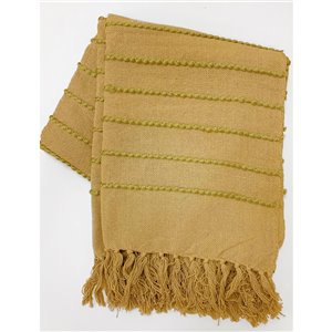 Jeté Longford par Honolulu Home Fashions couleur moutarde