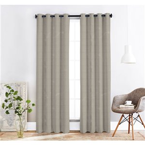 Paire de panneaux de rideaux occultants Ballina par Honolulu Home Fashions en polyester, taupe, L 84 po X l 54 po