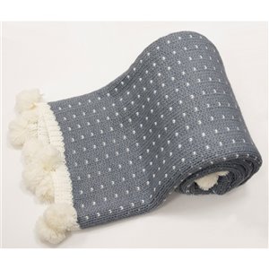 Jeté Milan par Honolulu Home Fashions en polyester anthracite