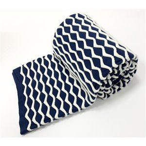 Jeté Donegal par Honolulu Home Fashions en acrylique bleu