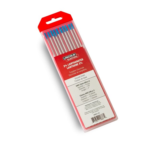 Lincoln Electric 2 Lanthanated Tungsten Electrode 1/16in 10pack