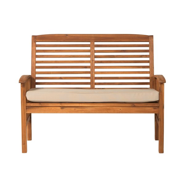 Walker edison acacia wood store patio bench