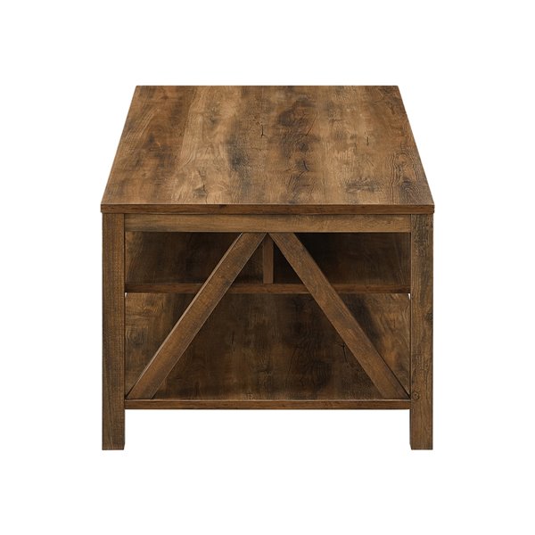 Walker Edison Reclaimed Barnwood 48-in Farmhouse Coffee Table