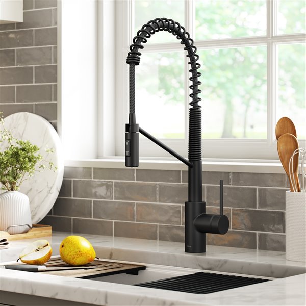 Kraus Oletto Pull-Down Kitchen Faucet in Spot Free Antique Champagne Bronze